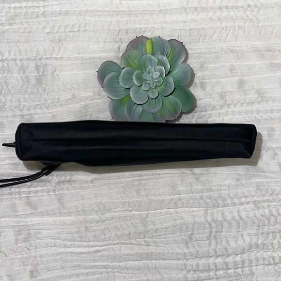 kate spade Black Gold Double Compartment Zip Nylon Clutch